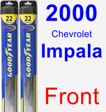 Front Wiper Blade Pack for 2000 Chevrolet Impala - Hybrid