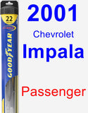 Passenger Wiper Blade for 2001 Chevrolet Impala - Hybrid