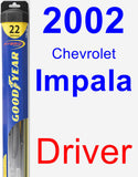 Driver Wiper Blade for 2002 Chevrolet Impala - Hybrid
