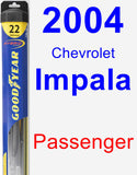 Passenger Wiper Blade for 2004 Chevrolet Impala - Hybrid
