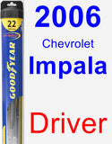 Driver Wiper Blade for 2006 Chevrolet Impala - Hybrid