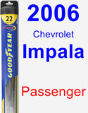Passenger Wiper Blade for 2006 Chevrolet Impala - Hybrid