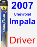 Driver Wiper Blade for 2007 Chevrolet Impala - Hybrid