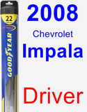 Driver Wiper Blade for 2008 Chevrolet Impala - Hybrid