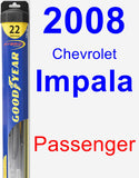 Passenger Wiper Blade for 2008 Chevrolet Impala - Hybrid