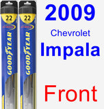 Front Wiper Blade Pack for 2009 Chevrolet Impala - Hybrid