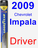 Driver Wiper Blade for 2009 Chevrolet Impala - Hybrid