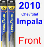 Front Wiper Blade Pack for 2010 Chevrolet Impala - Hybrid