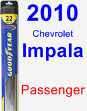 Passenger Wiper Blade for 2010 Chevrolet Impala - Hybrid