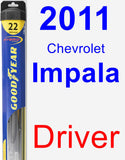 Driver Wiper Blade for 2011 Chevrolet Impala - Hybrid