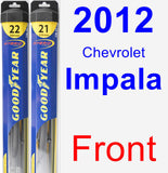 Front Wiper Blade Pack for 2012 Chevrolet Impala - Hybrid
