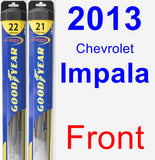 Front Wiper Blade Pack for 2013 Chevrolet Impala - Hybrid