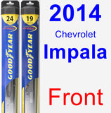 Front Wiper Blade Pack for 2014 Chevrolet Impala - Hybrid