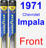 Front Wiper Blade Pack for 1971 Chevrolet Impala - Hybrid