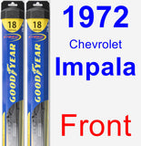 Front Wiper Blade Pack for 1972 Chevrolet Impala - Hybrid