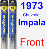 Front Wiper Blade Pack for 1973 Chevrolet Impala - Hybrid