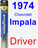 Driver Wiper Blade for 1974 Chevrolet Impala - Hybrid