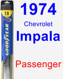 Passenger Wiper Blade for 1974 Chevrolet Impala - Hybrid