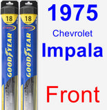Front Wiper Blade Pack for 1975 Chevrolet Impala - Hybrid
