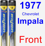 Front Wiper Blade Pack for 1977 Chevrolet Impala - Hybrid