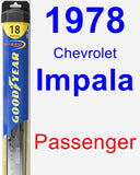 Passenger Wiper Blade for 1978 Chevrolet Impala - Hybrid