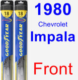 Front Wiper Blade Pack for 1980 Chevrolet Impala - Hybrid