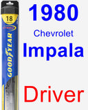 Driver Wiper Blade for 1980 Chevrolet Impala - Hybrid