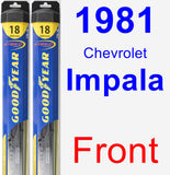 Front Wiper Blade Pack for 1981 Chevrolet Impala - Hybrid