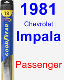 Passenger Wiper Blade for 1981 Chevrolet Impala - Hybrid