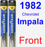 Front Wiper Blade Pack for 1982 Chevrolet Impala - Hybrid