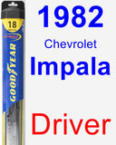 Driver Wiper Blade for 1982 Chevrolet Impala - Hybrid