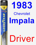 Driver Wiper Blade for 1983 Chevrolet Impala - Hybrid