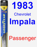 Passenger Wiper Blade for 1983 Chevrolet Impala - Hybrid