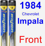 Front Wiper Blade Pack for 1984 Chevrolet Impala - Hybrid