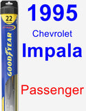 Passenger Wiper Blade for 1995 Chevrolet Impala - Hybrid