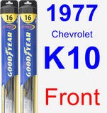 Front Wiper Blade Pack for 1977 Chevrolet K10 - Hybrid