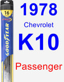 Passenger Wiper Blade for 1978 Chevrolet K10 - Hybrid