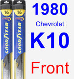 Front Wiper Blade Pack for 1980 Chevrolet K10 - Hybrid