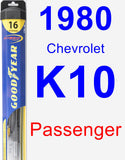 Passenger Wiper Blade for 1980 Chevrolet K10 - Hybrid