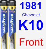 Front Wiper Blade Pack for 1981 Chevrolet K10 - Hybrid