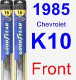 Front Wiper Blade Pack for 1985 Chevrolet K10 - Hybrid