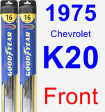 Front Wiper Blade Pack for 1975 Chevrolet K20 - Hybrid