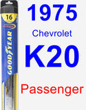 Passenger Wiper Blade for 1975 Chevrolet K20 - Hybrid