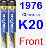 Front Wiper Blade Pack for 1976 Chevrolet K20 - Hybrid