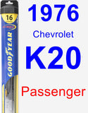 Passenger Wiper Blade for 1976 Chevrolet K20 - Hybrid