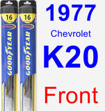 Front Wiper Blade Pack for 1977 Chevrolet K20 - Hybrid