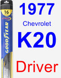 Driver Wiper Blade for 1977 Chevrolet K20 - Hybrid