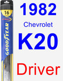 Driver Wiper Blade for 1982 Chevrolet K20 - Hybrid