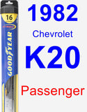 Passenger Wiper Blade for 1982 Chevrolet K20 - Hybrid
