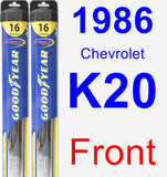 Front Wiper Blade Pack for 1986 Chevrolet K20 - Hybrid